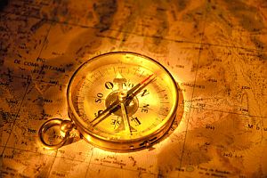 brass compass