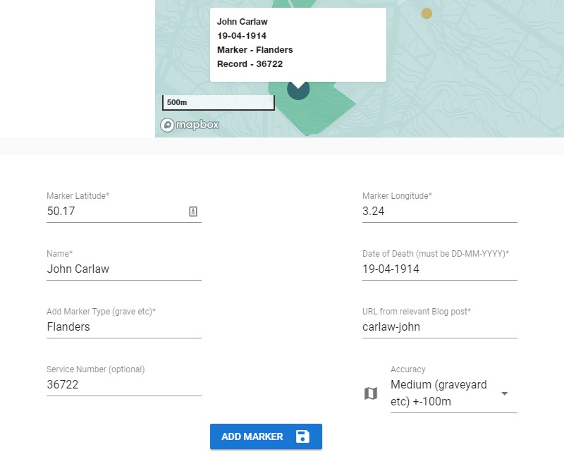 Interactive Map Data Entry Form for Community Mapping